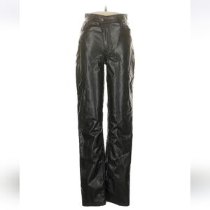 Abercrombie Vegan Leather 90's Straight Ultra High Rise